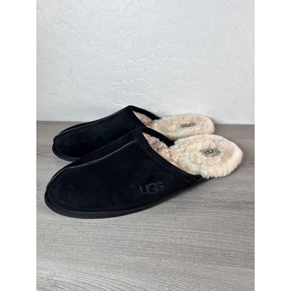 UGG Men's SCUFF Casual Comfort Suede Slip On Slippers BLACK 1101111 US 14 UK 13 - Picture 1 of 7